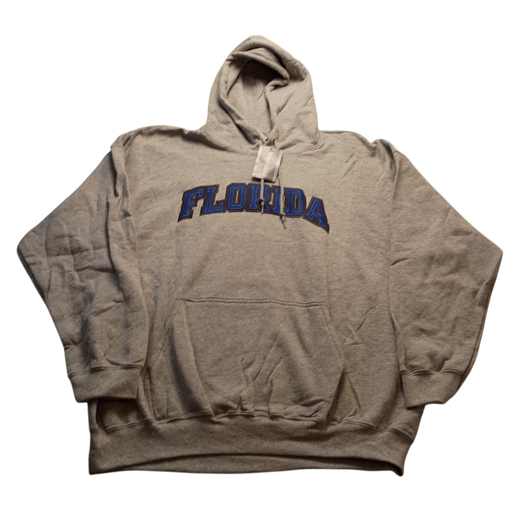 Gildan Hoodie Men's Florida Gators Embroidered Heavy Blend Gray Sweatshirt XL